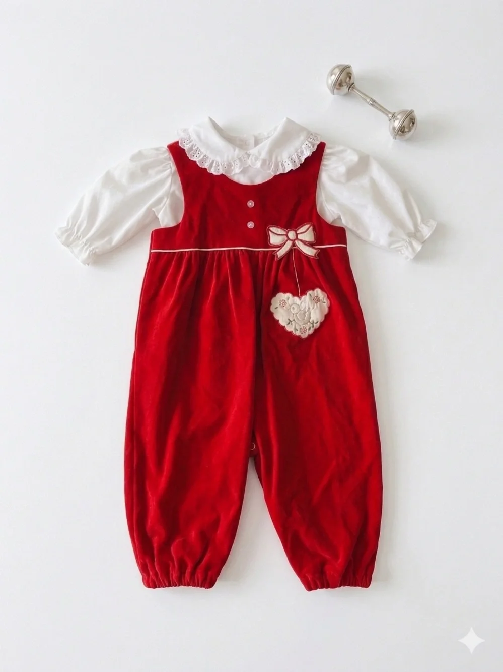 Vintage Carter’s Red Velvet Baby Set | 6-9 months